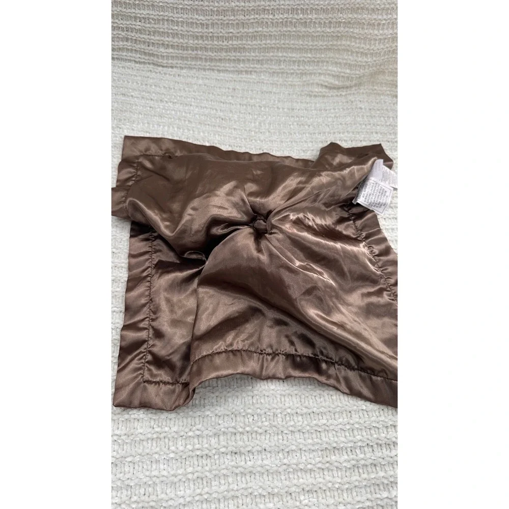Carters Reindeer Security Blanket‎ My 1st Christmas Plush Lovey Brown Satin Trim